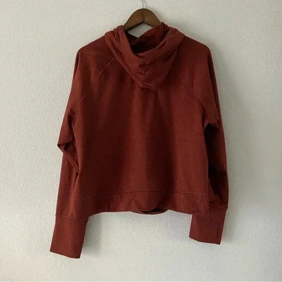 Old Navy XXL Cowlneck Cropped Pullover New Rust Athleisure Activewear Sporty - Picture 14 of 16